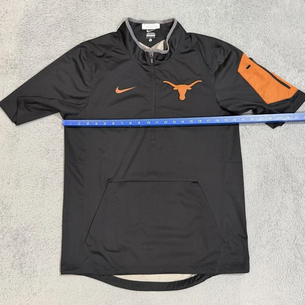 Nike Team Issued Texas Longhorns Men's S Coaches Jacket 1/2 Zip Windbreaker S/S